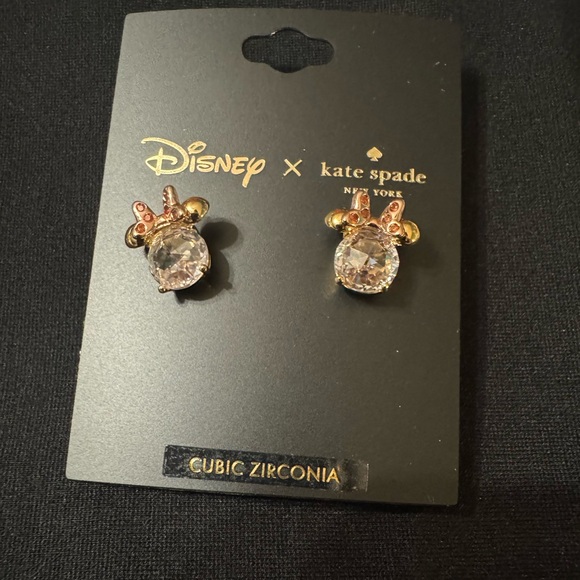 Kate Spade x Disney Gold and Pink Earrings - Picture 1 of 4